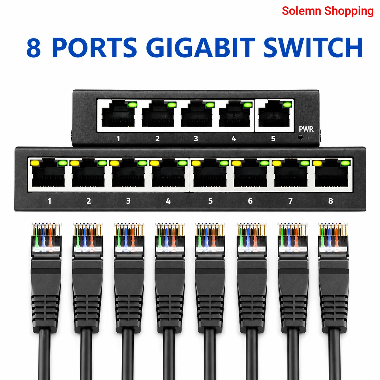 8 PORTS GIGABIT SWITCH 10/100/1000Mbps
