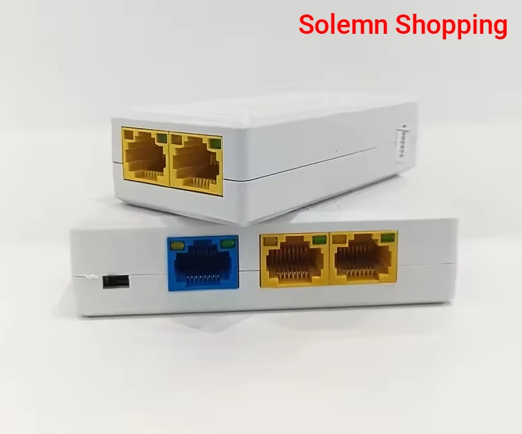 10/100Mbps 3-Port POE Repeater, Indoor POE Extender with 1 Input And 2 Outputs