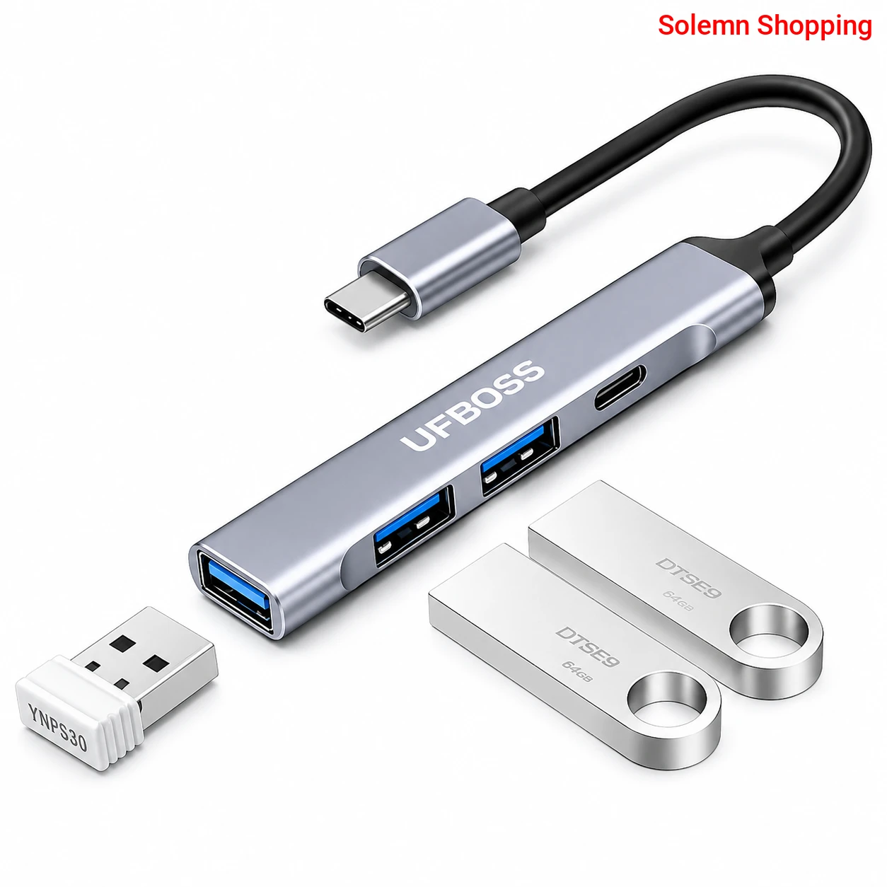 Type-C to USB Hub - Type-C Hub and Multi-Port USB Expander USB 3.0