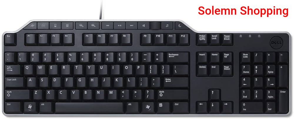 Wire HP and Dell Desktop Computer Keyboard, Size: Regular