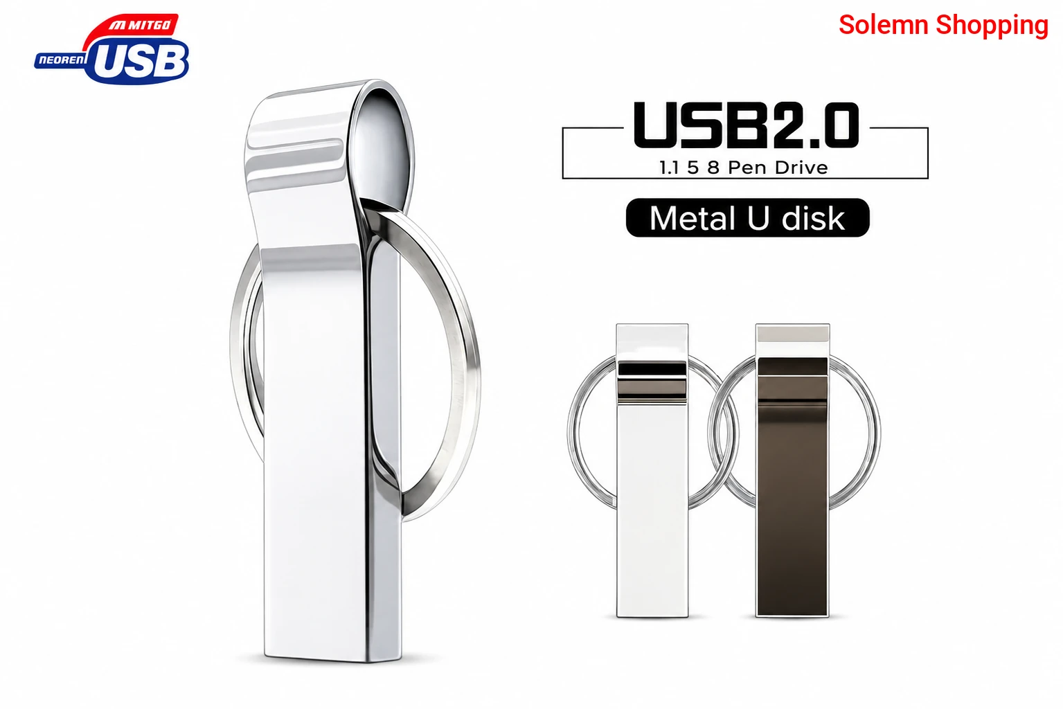 USB Flash Drive 8GB Metal Pen Drive USB 2.0