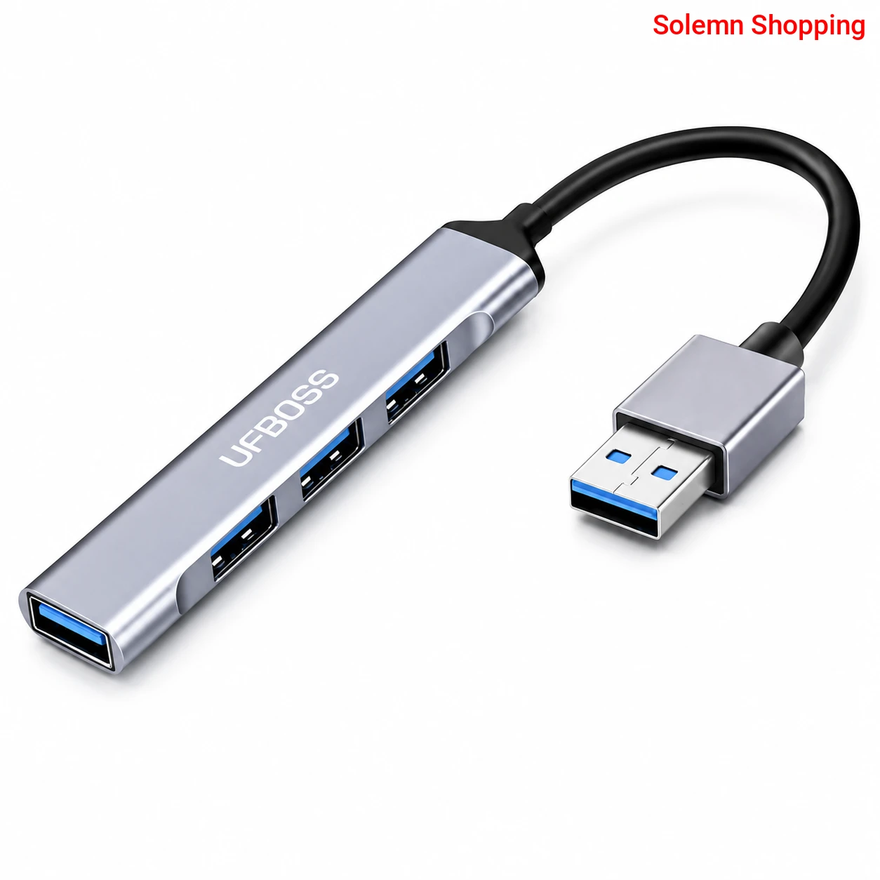 USB to 4-Port USB Hub, High-Speed USB 3.0 for Computers and Multi-Port USB Expander