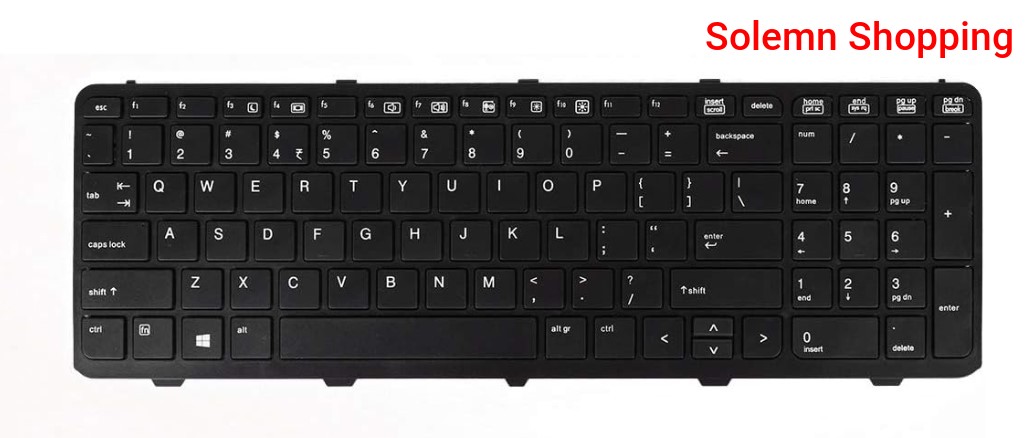 Laptop Replacement Keyboard for HP 650 G1, 655 G1 Laptop Keyboard Black