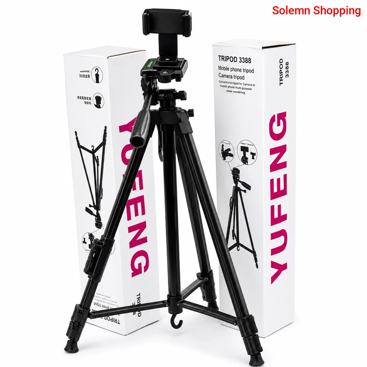 MOQ 6 Units  -  Tripod 3388 Mobile Phones Camera Standing - Generic Yufeng