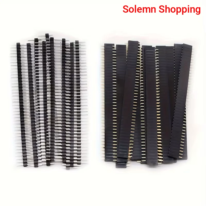 Male and Female Pin Header Connector 40Pin Breakaway Pin Header and PCB Board Pin Header 22Pcs