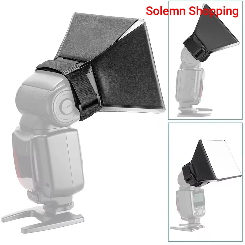 Universal Foldable Flash Diffuser Softbox Professional Mini Photo Diffuser Soft Light Box for Camera 3.93 by 5.11 inches