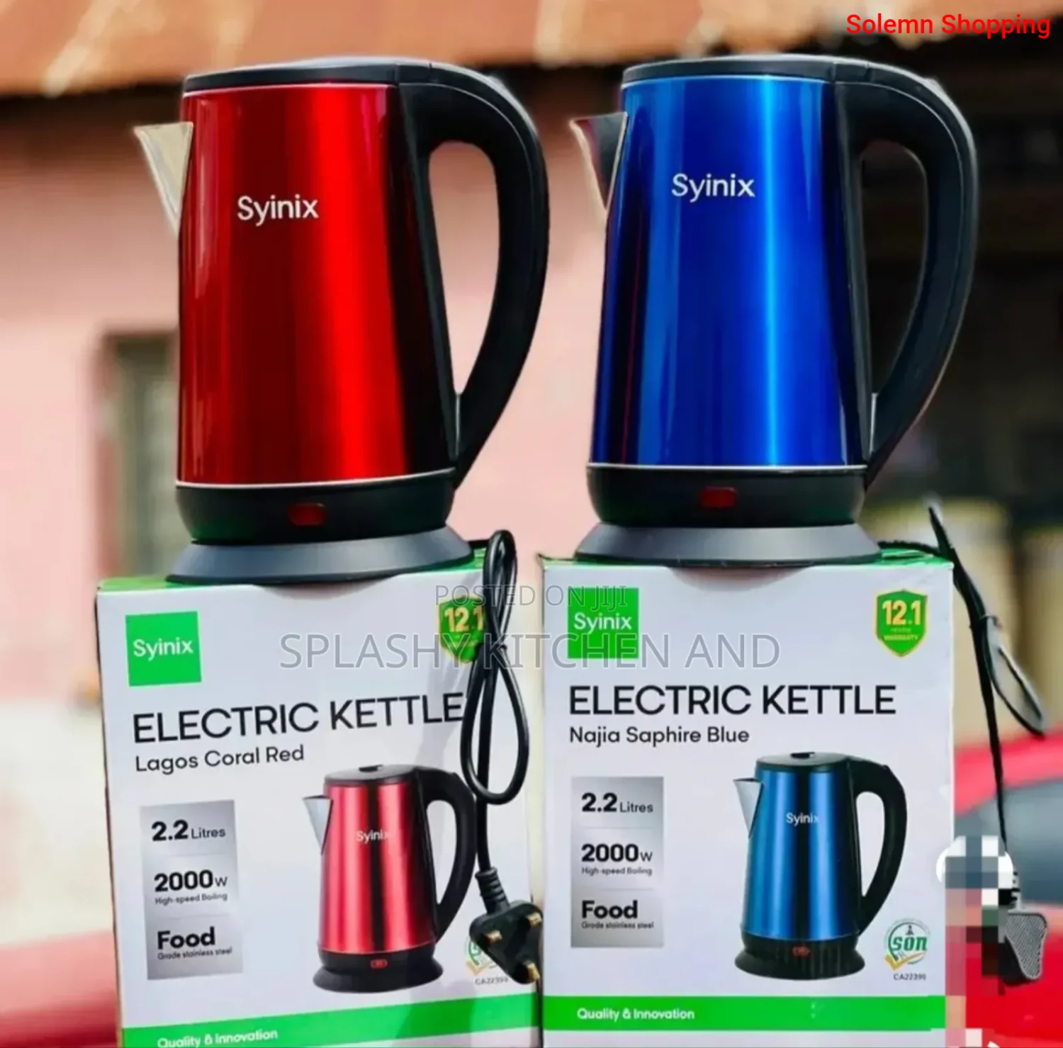 Syinix Electric Kettle 2.2 Litters