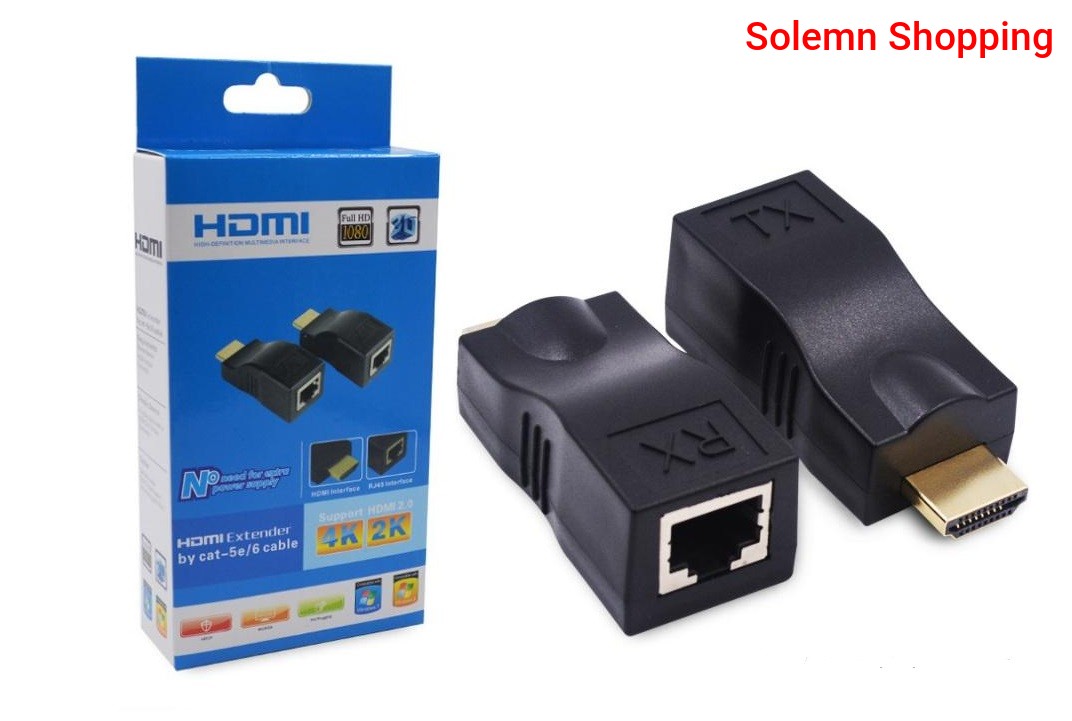 2 PCS HDMI Extender 30m HDTV Network Extender Transmitter & Receiver to RJ45 Network